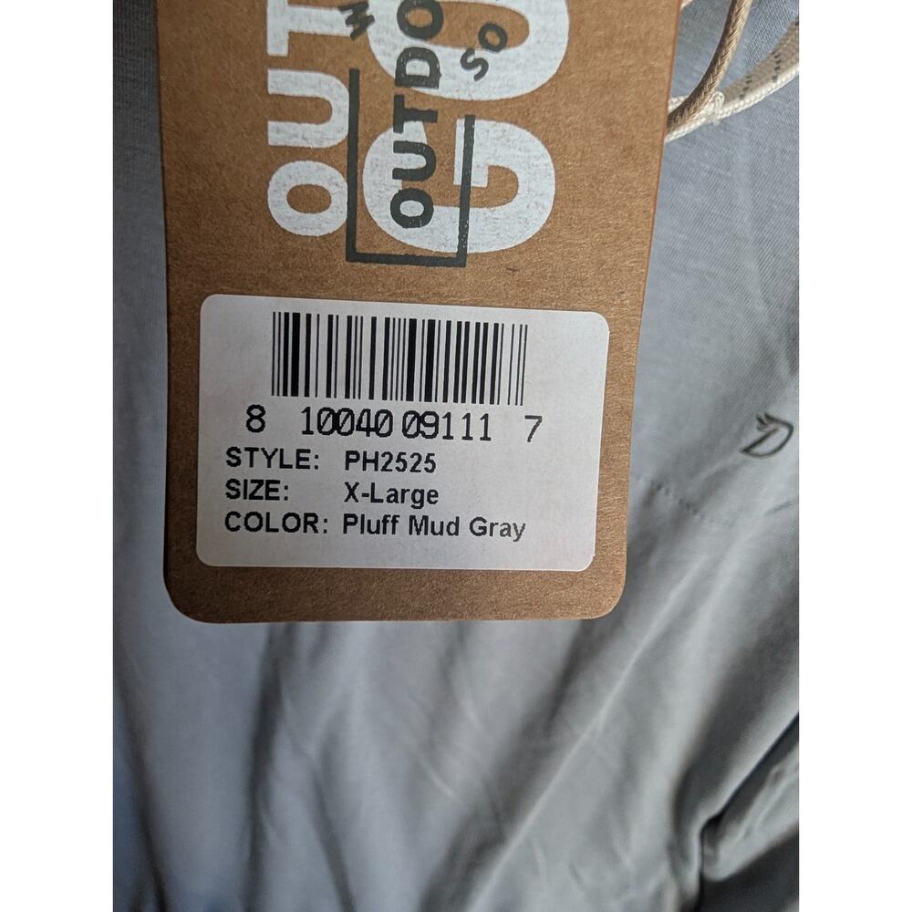Duck Camp Lightweight Bamboo Hoodie Mens XL Pluff Mud Gray PH2525 NWT - Picture 5 of 7